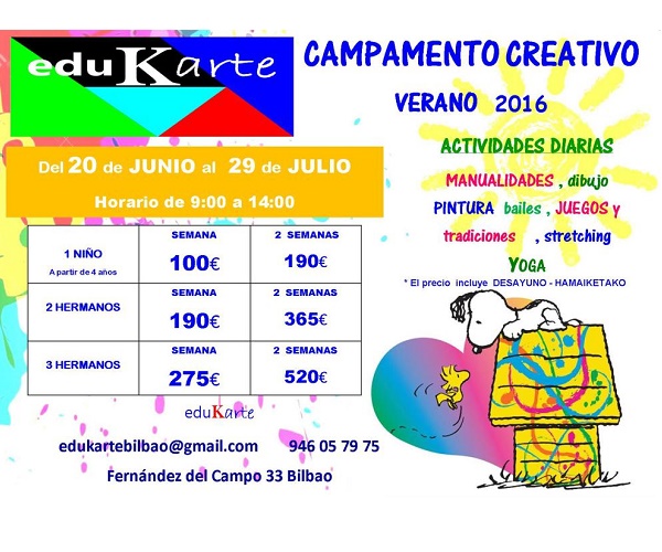 campamentos de verano en EUSKADI