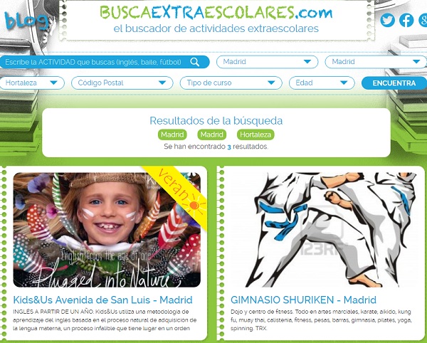 extraescolares en MADRID