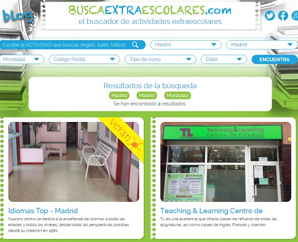 extraescolares en MADRID