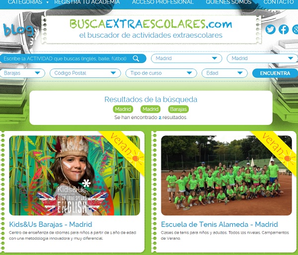 extraescolares en MADRID