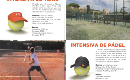 Clases de tenis, pádel, natación, artes marciales